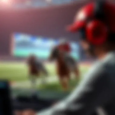 Futuristic representation of virtual sports