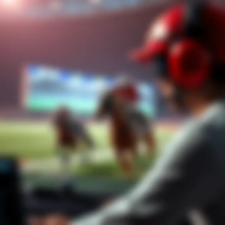 Futuristic representation of virtual sports